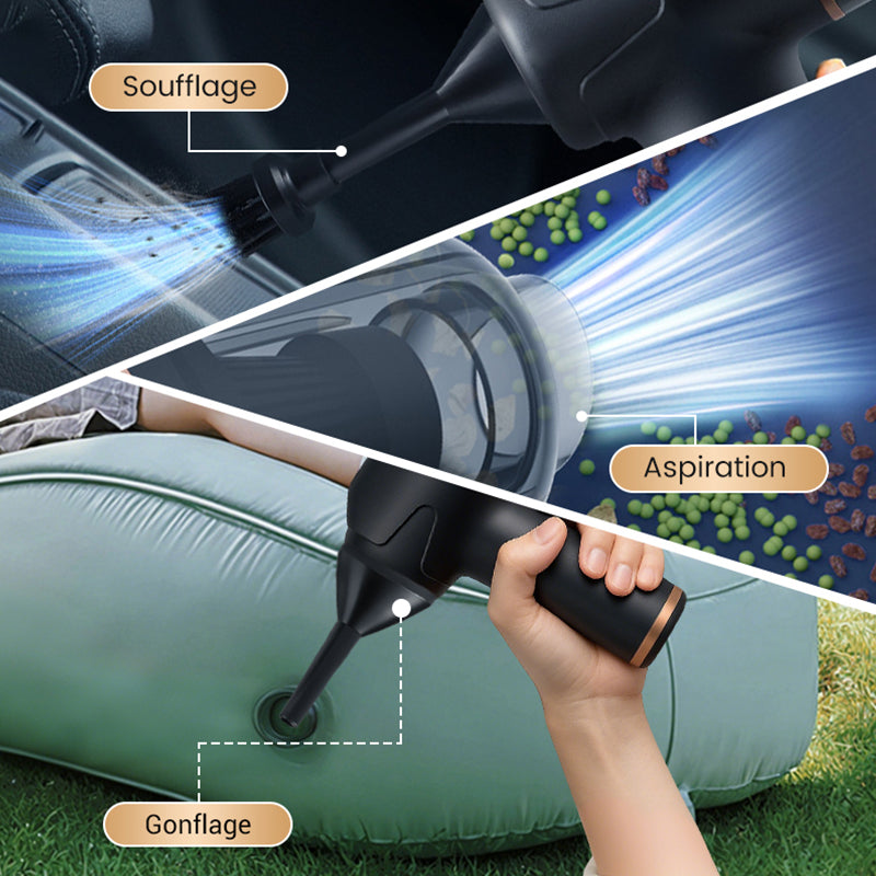 🏆Aspirateur soufflant, aspirant et gonflant tout-en-un sans fil pour la maison et la voiture⚡👑