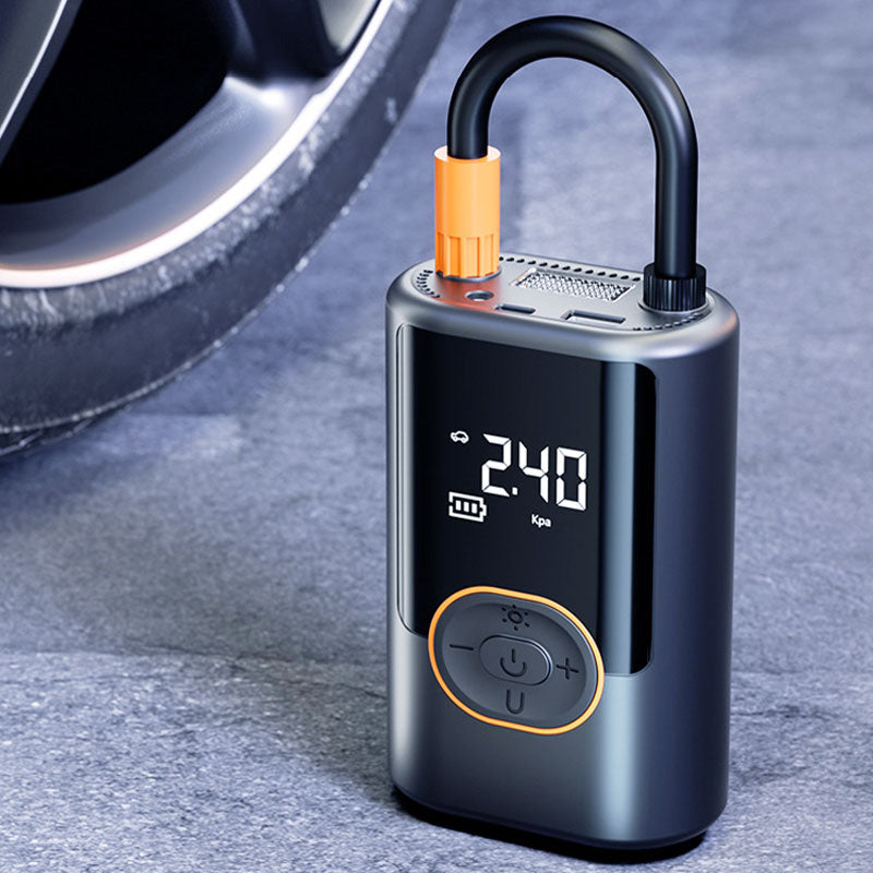Gonfleur de Pneus de Voiture Portable Multifonction avec Lumière