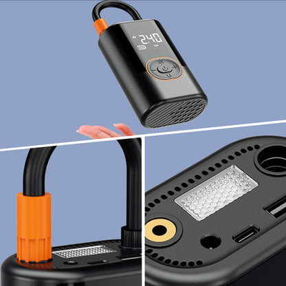 Gonfleur de Pneus de Voiture Portable Multifonction avec Lumière