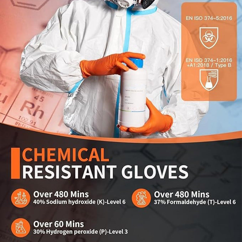 (50 paires)🔥🔥Gants jetables en nitrile avec renfort à motif losange, gants de protection industriels