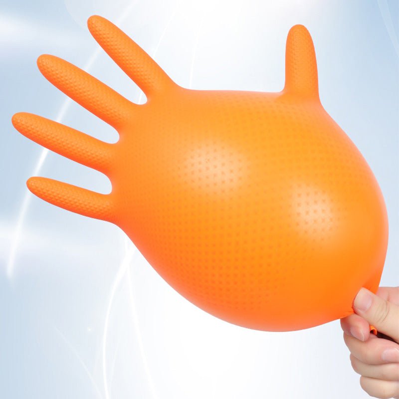 (50 paires)🔥🔥Gants jetables en nitrile avec renfort à motif losange, gants de protection industriels