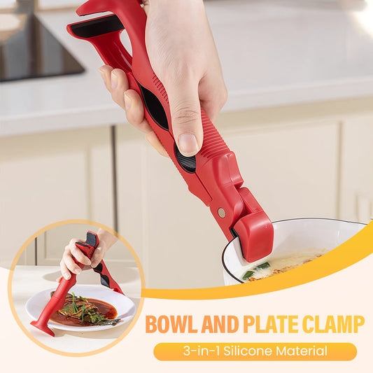📢50% DE RÉDUCTION✨Pince 3 en 1 pour bol et assiette en silicone