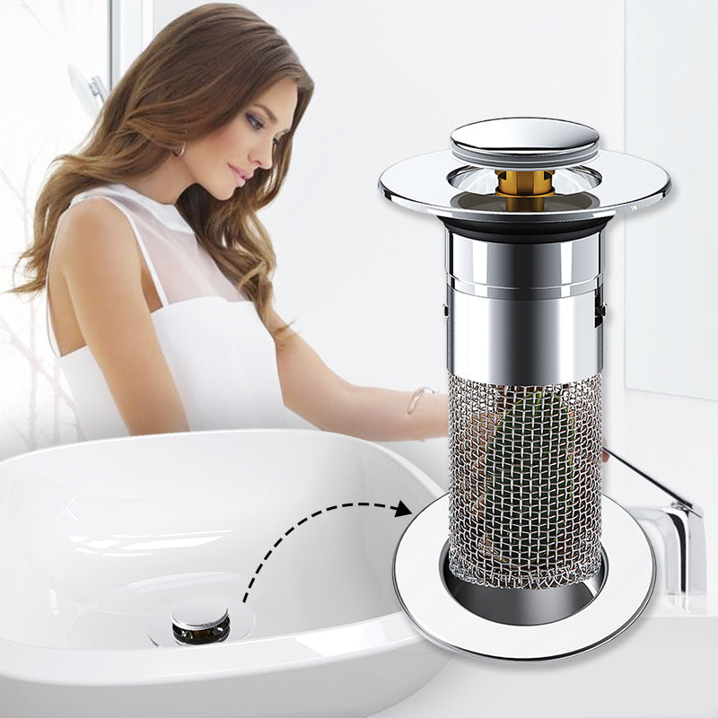 🚰 ACHETEZ 1 - RECEVEZ 1 GRATUIT ! ✨ Filtre de Vidange d'Évier Universel - Retient les Déchets sans Bloquer l'Eau, Installation Facile et Nettoyage Rapide 🛠️📦