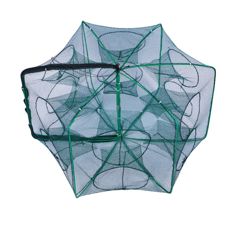Filet de pêche renforcé auto-pliable