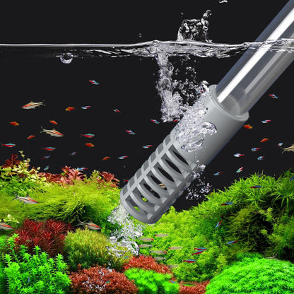 💦Siphon pour Aquarium - Nettoyage Gravier avec Régulation Débit, 2 Têtes Incluses - Sécurisé pour Poissons, Facile à Utiliser🐠
