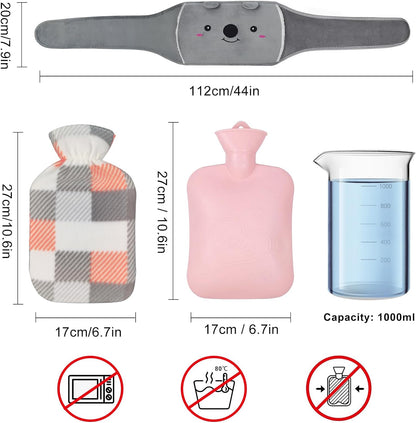 🎅 Vente de Noël - 50% de réduction 🔥 Ceinture en peluche avec bouillotte 🎁