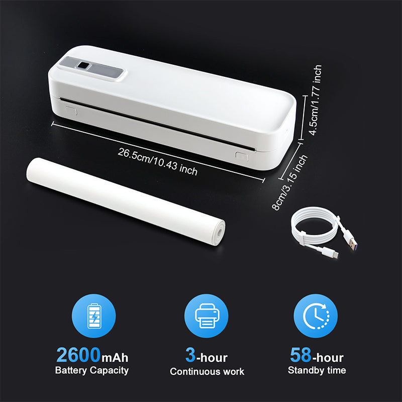 📢📢Livraison gratuite🔥 Imprimante thermique Bluetooth portable – Imprimez où que vous soyez !