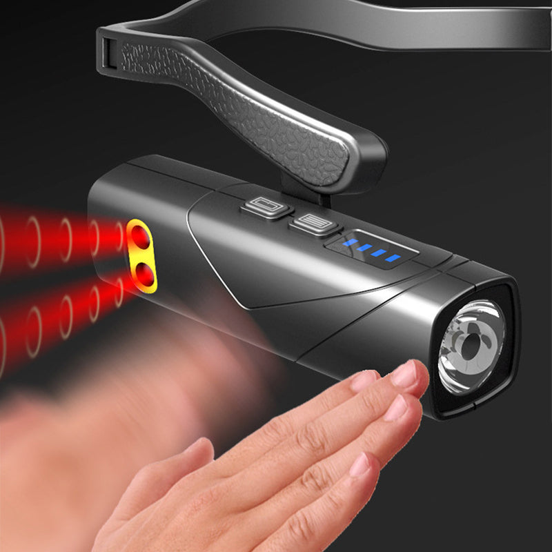 📢📢50 % de réduction !!!🎅Lampe frontale LED ultra-légère à porter sur l’oreille : 5 modes, détection gestuelle & batterie intelligente ! 💡🏃‍♂️