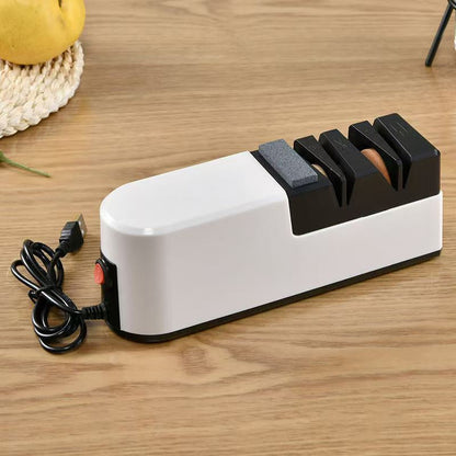 ✨ 60% de réduction – Aiguiseur de Couteaux Électrique avec Technologie USB & Moteur Intelligent ! 🔪 Restaurez le Tranchant en Quelques Secondes