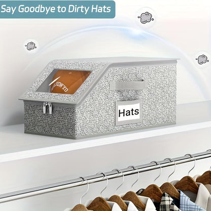 📢📢50% de réduction ! Boîtes de rangement empilables pour casquettes de baseball – Transparentes, modulaires & gain de place garanti ! ⚾📦